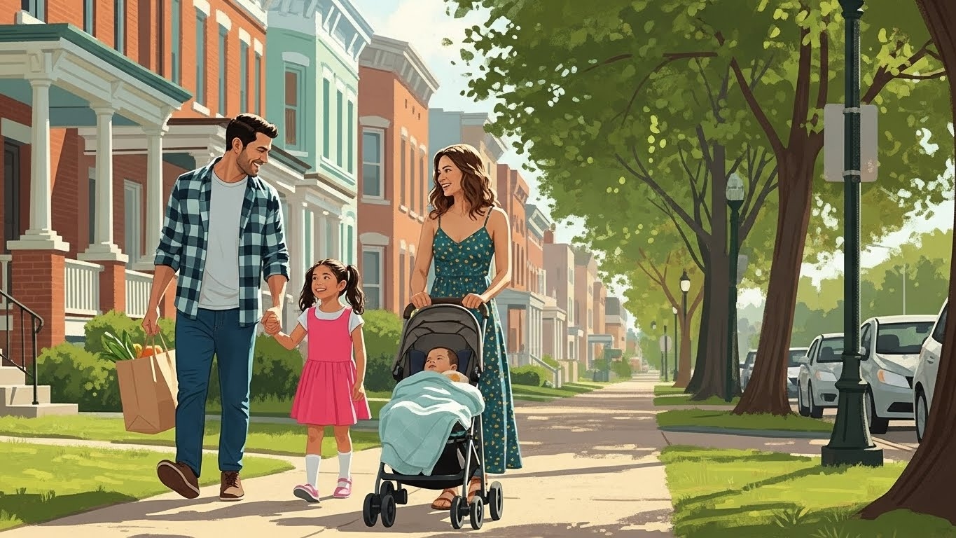 Familia latina viviendo en Estados Unidos,