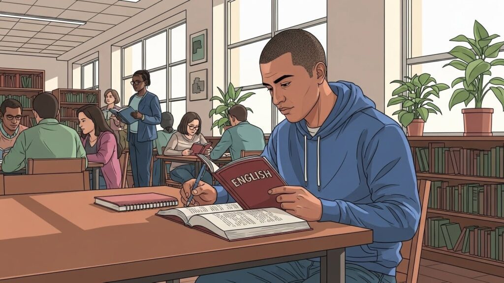 Cómo adaptarse culturalmente en Estados Unidos como latino - Latino estudiando inglés en USA