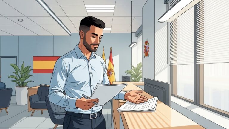 Cómo sacar el NIE en España paso a paso guía completa 2025 para latinos - Latino solicitando el NIE en una oficina de España