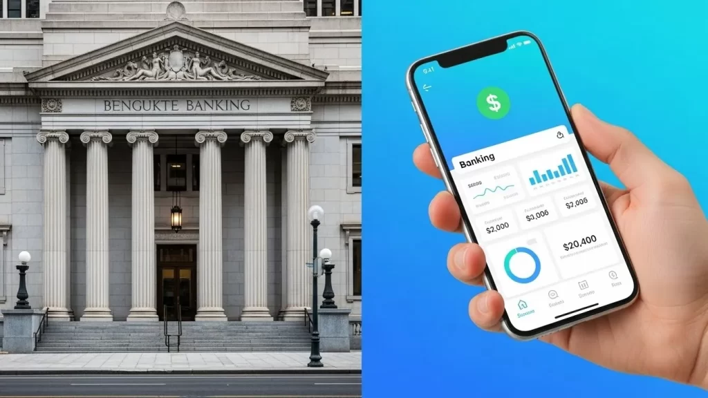 Tabla de Comparación: Bancos Tradicionales vs. Digitales