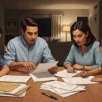 Cómo afrontar los cambios en leyes migratorias y deportaciones en Estados Unidos en 2026 - “Ilustración realista de una familia latina revisando documentos migratorios en casa, sin rostros definidos.”