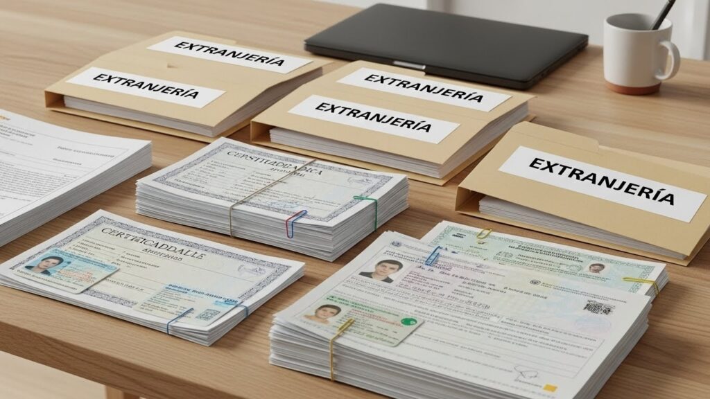 Guía para solicitar la nacionalidad española si eres latinoamericano - "Ilustración de documentos necesarios para la nacionalidad española."