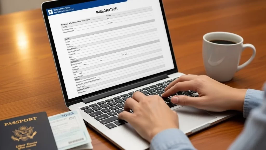 Proceso de llenado del formulario I-134A para el patrocinio de Parole Humanitario.