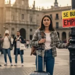 Auxiliar de enfermería latina trabajando en el sector salud en España,