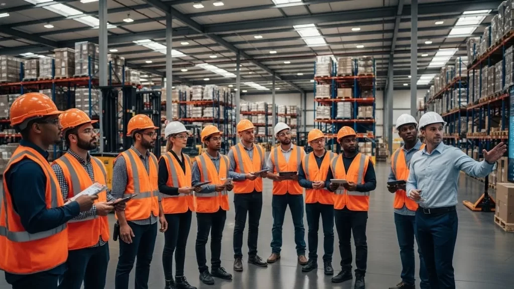 Ambiente de trabajo en un almacén de Estados Unidos, 