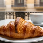 Croissant artesano premiado de la Pastelería Canal en Barcelona,