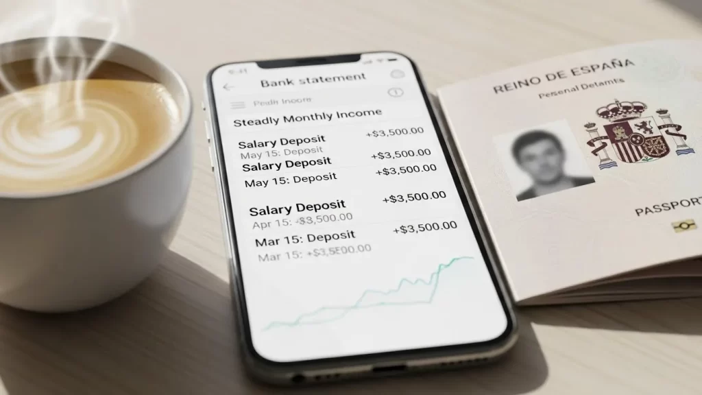 Requisitos financieros para la visa de teletrabajo en España.