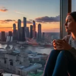 Persona enfrentando el duelo migratorio en su nuevo país.