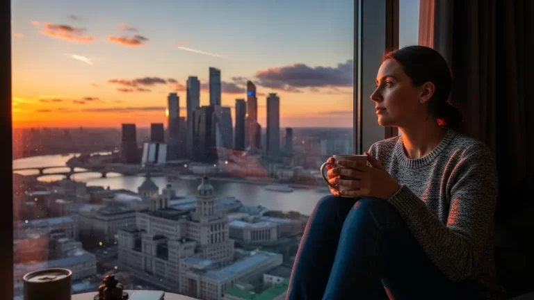 Persona enfrentando el duelo migratorio en su nuevo país.