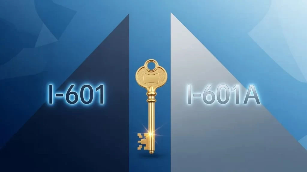 Diferencias entre los perdones I-601 e I-601A en 2026.