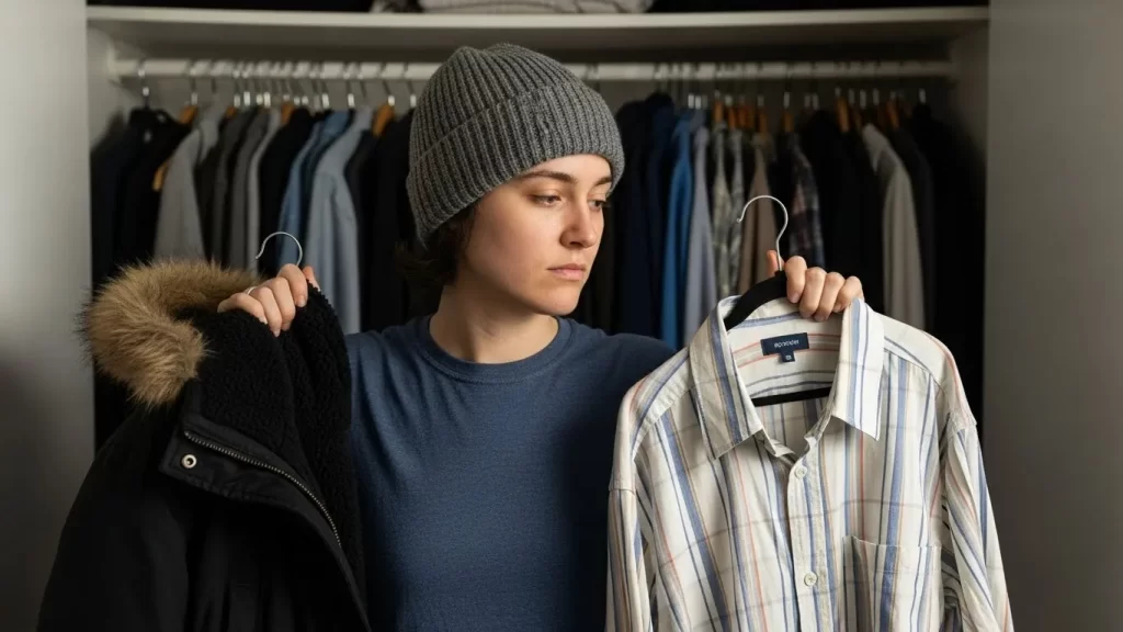 Selección de ropa adecuada sobre qué llevar en la maleta para emigrar según el clima.