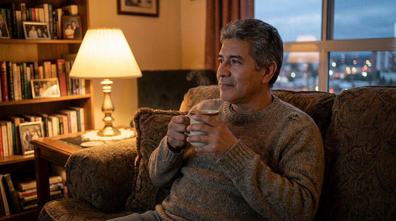 Hombre latino de 51 años buscando paz y bienestar mental hombres trabajadores en USA