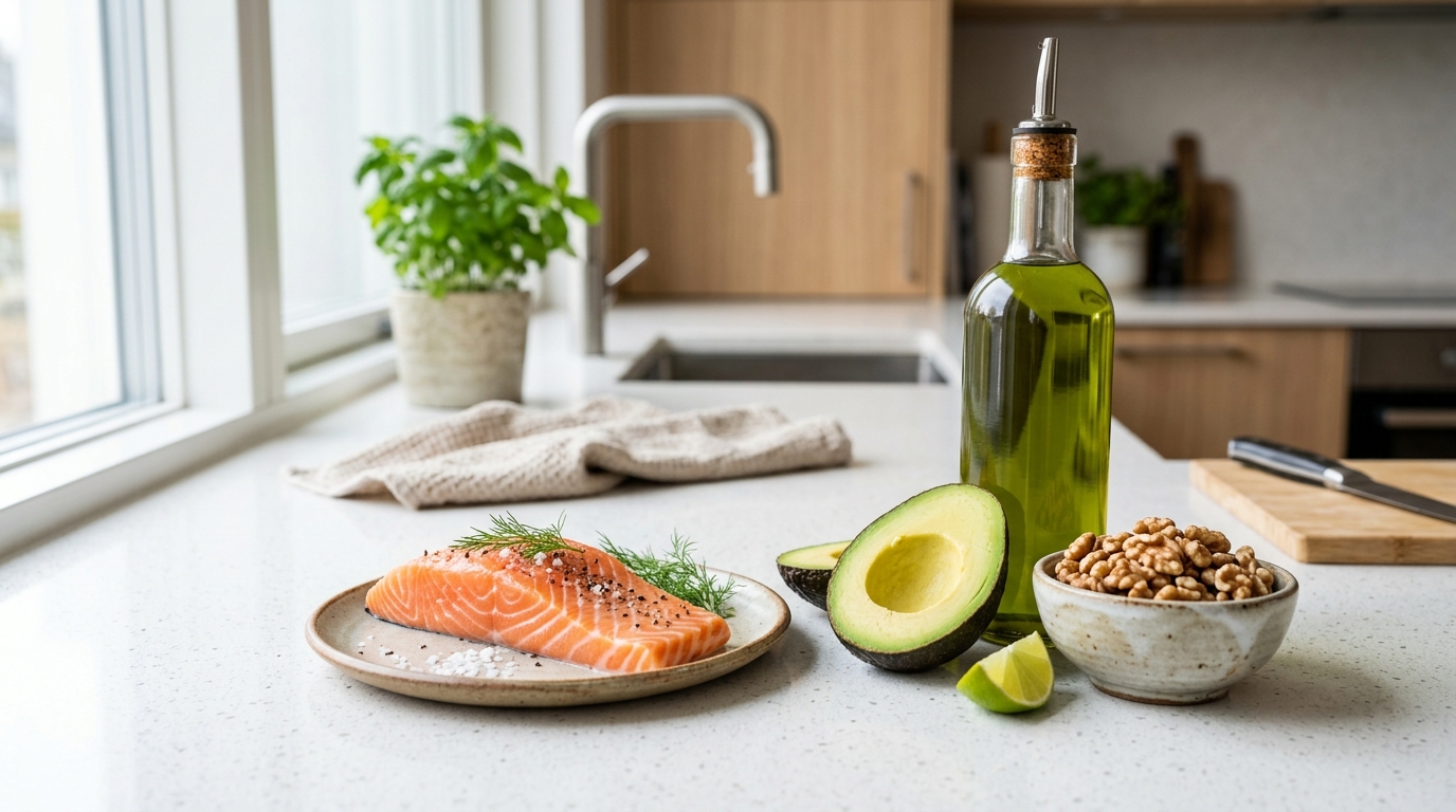 Alimentos clave de las dietas recomendadas para mejorar la vitalidad masculina.