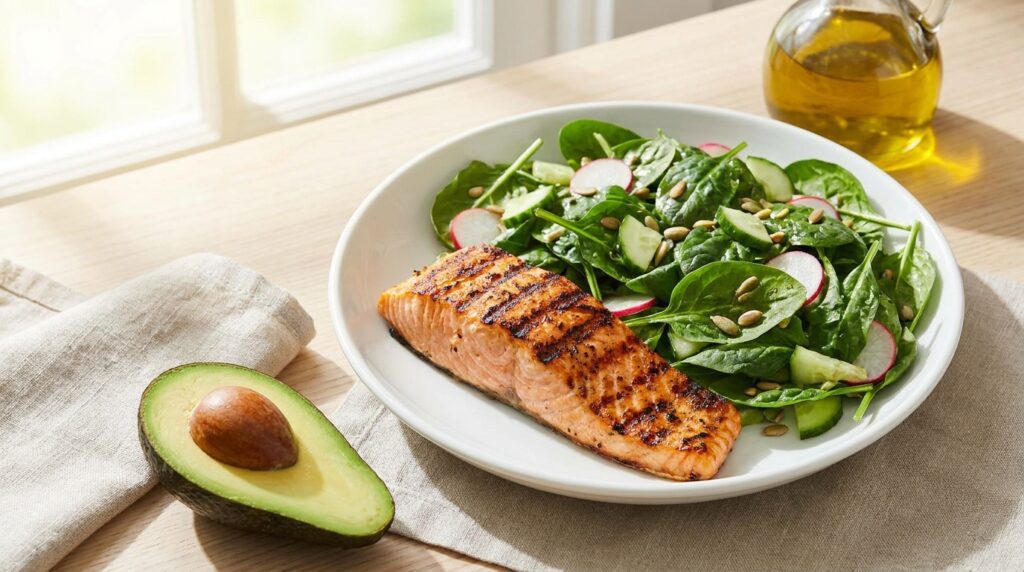 Alimentos ricos en Omega-3 y grasas saludables para mejorar la circulación de la sangre.