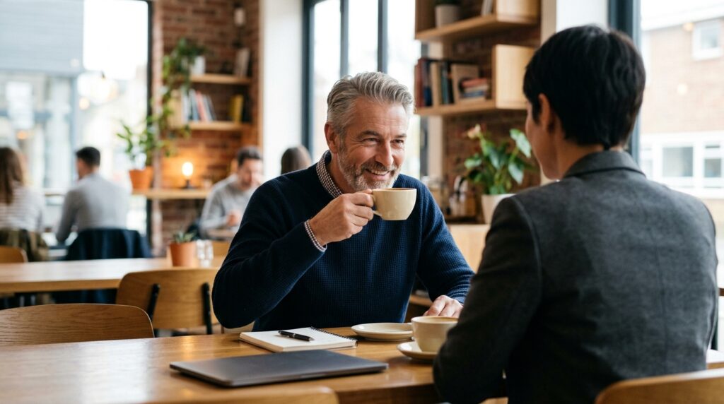 Networking y charla con amigos para reactivar la red de apoyo laboral en la USA.