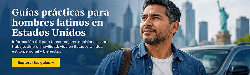 Hombre latino llegando a estados unidos