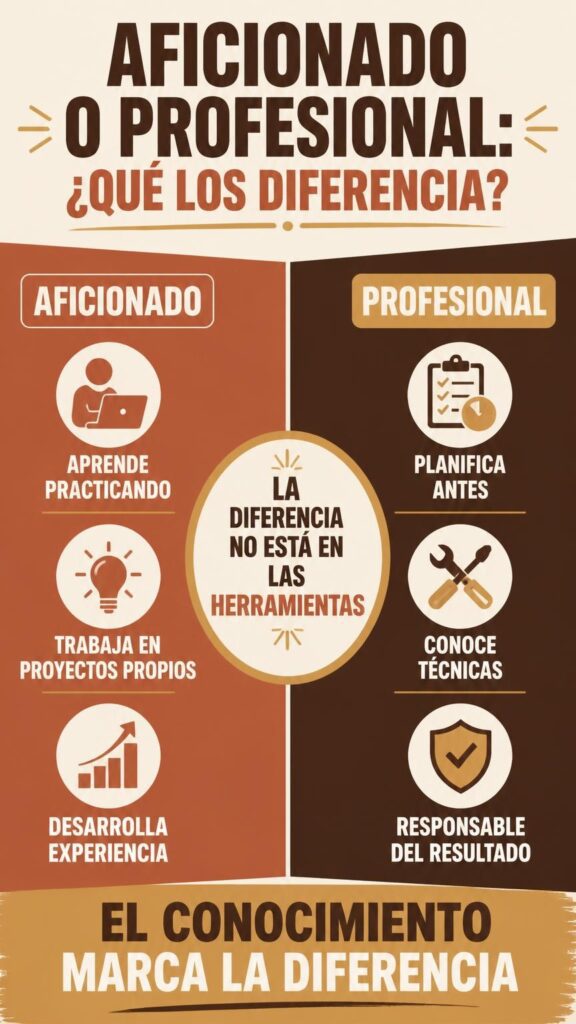 Diferencias entre un aficionado al bricolaje y un profesional