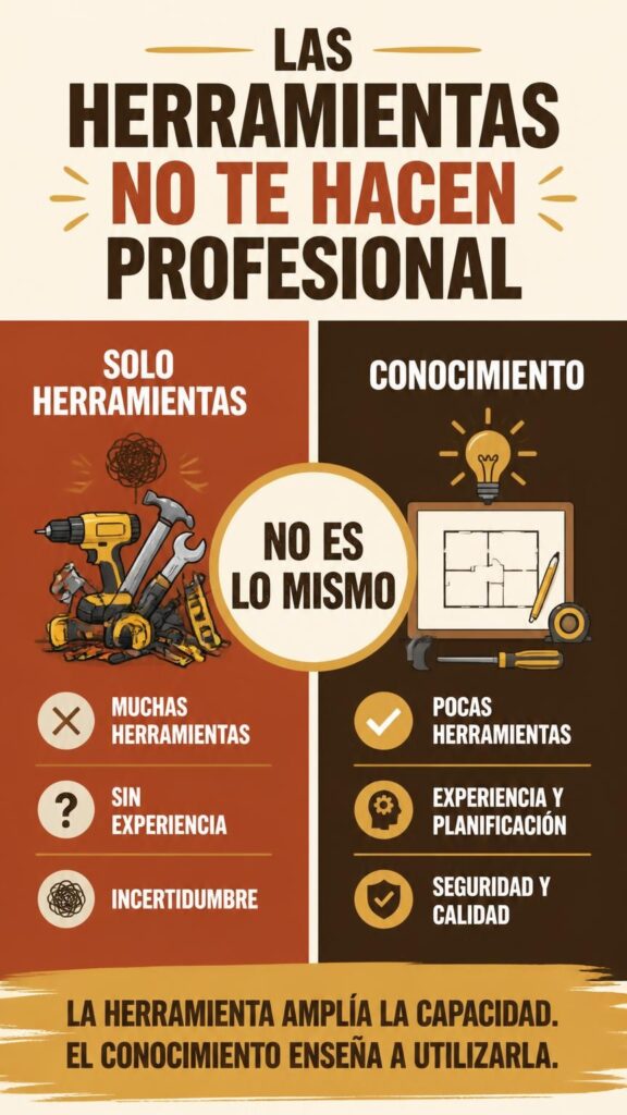 Diferencias entre un aficionado al bricolaje y un profesional