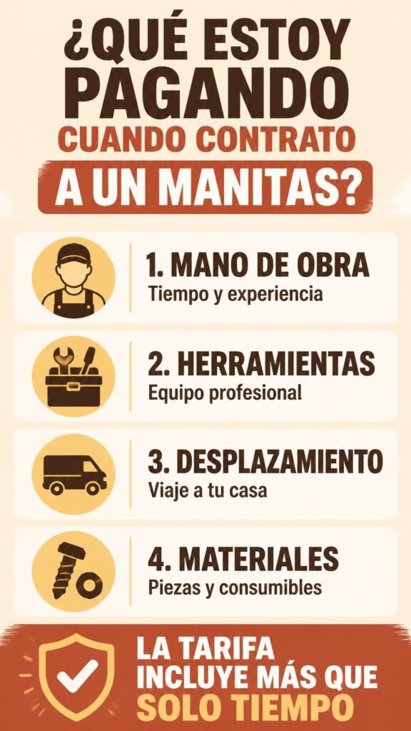 Factores que forman el precio de un servicio de manitas